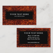 Carte De Visite Motif en bois de noeud et votre texte (Devant / Derrière)