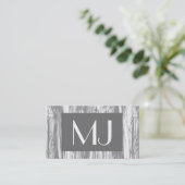Carte De Visite Motif en bois - gris / gris et blanc (Debout devant)