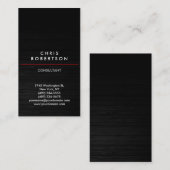 Carte de visite Motif en bois gris vertical tendan (Devant / Derrière)