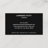 Carte De Visite Motif en brique de l'entreprise de construction No (Dos)