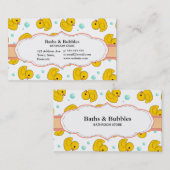 Carte De Visite Motif en caoutchouc de canard (Devant / Derrière)