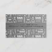 Carte De Visite Motif en coiffure et outils pour cheveux (Dos)