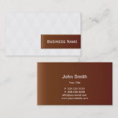 Carte de visite Motif en cuir et diamants blancs (Devant / Derrière)