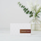 Carte de visite Motif en cuir et diamants blancs (Debout devant)