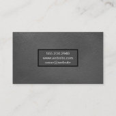 Carte De Visite Motif en cuir gris (Dos)