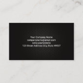 Carte De Visite Motif en fibre de carbone pour moteur Piston | Log (Dos)