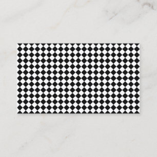 Carte De Visite Motif en forme de diamant noir et blanc par STaylo