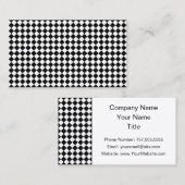 Carte De Visite Motif en forme de diamant noir et blanc par STaylo (Devant / Derrière)