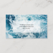 Carte De Visite Motif en marbre bleu Abstrait (Dos)