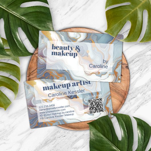 Carte De Visite Motif en marbre gris bleu violet violet blanc