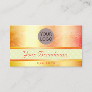 Carte De Visite Motif en marbre gris orange foncé tendance