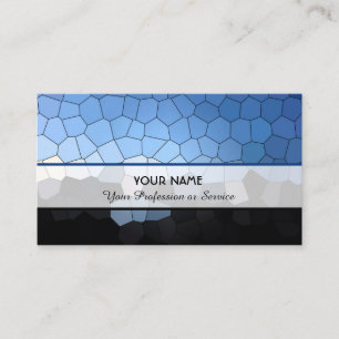 Carte De Visite motif en mosaïque colorée Abstraite
