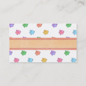 Carte De Visite Motif en pastel de porc (Dos)