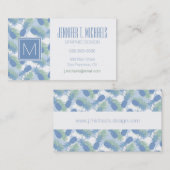 Carte De Visite Motif en pastel tropical d'ananas (Devant / Derrière)