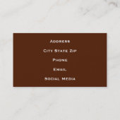 Carte De Visite Motif en pierre blanche Brown violet (Dos)