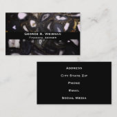 Carte De Visite Motif en pierre blanche Brown violet (Devant / Derrière)