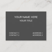 Carte De Visite Motif en pierre de rock gris (Dos)