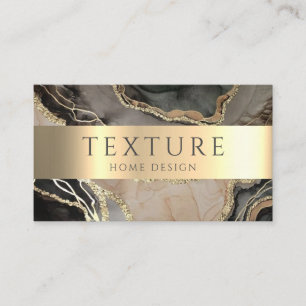 Carte De Visite Motif encre grise Texture marbre Motif pierre