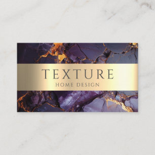 Carte De Visite Motif encre grise texture marbre motif pierre