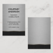 Carte De Visite Motif et métal argenté (Devant / Derrière)