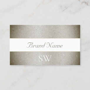 Carte De Visite Motif et monogramme de serpent d'argent primitif