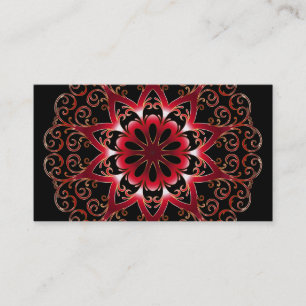 Carte De Visite Motif ethnique Elegant Mandala Spa et beauté
