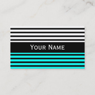 Carte De Visite Motif étroit noir + votre dos. & texte