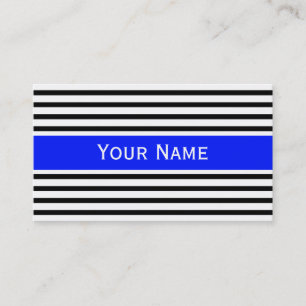 Carte De Visite Motif étroit noir + votre dos. & texte