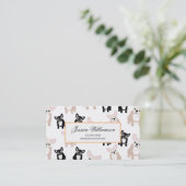 Carte De Visite Motif fait sur commande de bouledogue français (Debout devant)