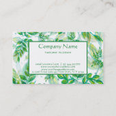 Carte De Visite Motif feuille (Dos)