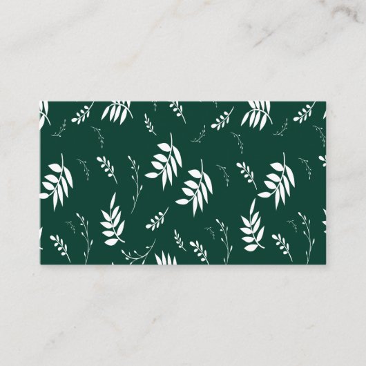 Carte De Visite motif feuille (Devant)