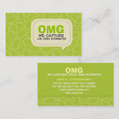 Carte de visite Motif Feuille (Devant / Derrière)