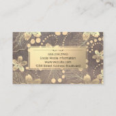 Carte De Visite Motif feuille de métal or (Dos)