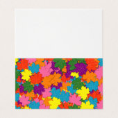 Carte De Visite Motif feuille d'érable coloré (Extérieur déplié)