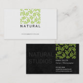 Carte De Visite Motif Feuille professionnel (Devant / Derrière)