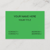 Carte De Visite Motif Feuille vert (Dos)