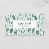 Carte de visite Motif  Feuille vert (Devant)