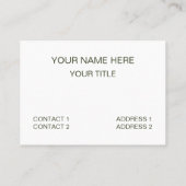 Carte De Visite Motif Feuille vert (Dos)