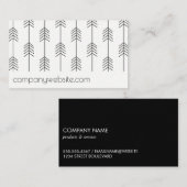 Carte De Visite Motif Flèche / Style (Devant / Derrière)