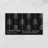 Carte De Visite Motif Flèche / Style / Blanc Noir (Dos)