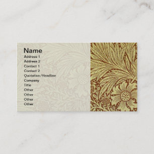 Carte De Visite Motif Fleur Antique Marigold de William Morris