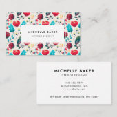 Carte De Visite Motif Fleur sauvage couleur Whimsical (Devant / Derrière)