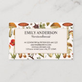 Carte de visite Motif Fleur sauvage de champignons (Dos)