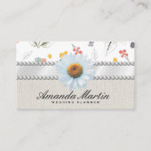 Carte De Visite Motif Fleur transparent (Devant)