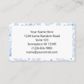 Carte De Visite Motif Flocon de Neige Bleu Clair Hiver (Dos)
