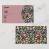 Carte De Visite Motif floral à tête de serpent de William Morris (Devant / Derrière)