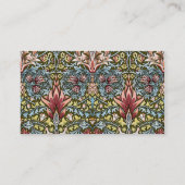 Carte De Visite Motif floral à tête de serpent de William Morris (Dos)