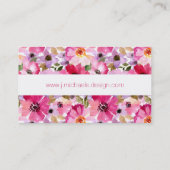 Carte De Visite Motif floral d'aquarelle d'été (Dos)