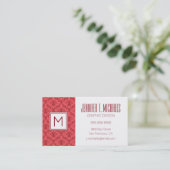 Carte De Visite Motif floral de damassé (Debout devant)