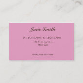Carte De Visite Motif floral de damassé élégante de boulangerie de (Dos)